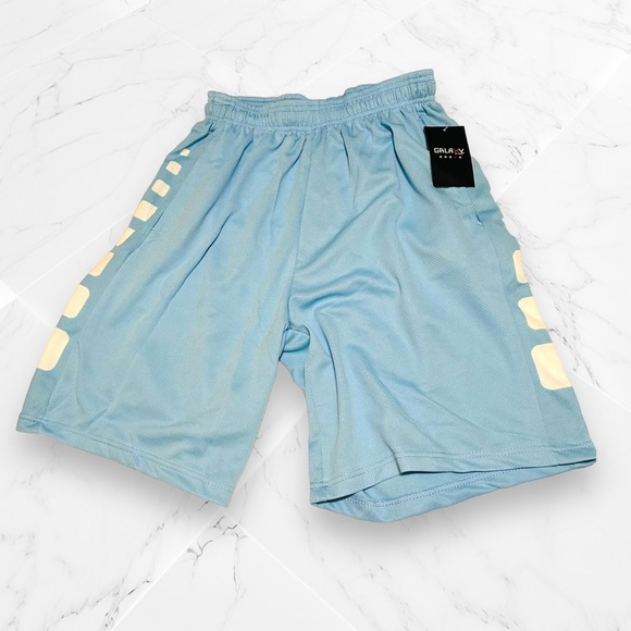 Women's Shorts XL Loose Moisture Wicking Performance Mesh Blue Black Silver - Picture 2 of 9